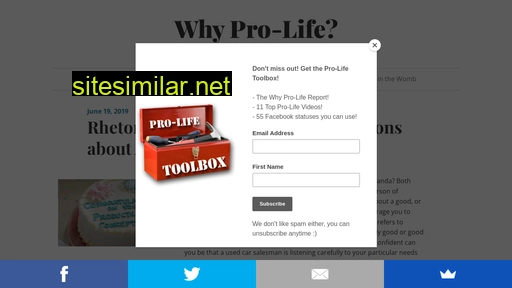 whyprolife.com alternative sites