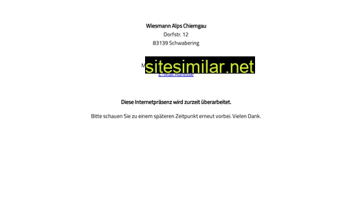 wiesmannalps-chiemgau.com alternative sites