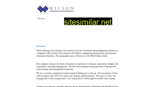 Wilsonstrategicinvestments similar sites