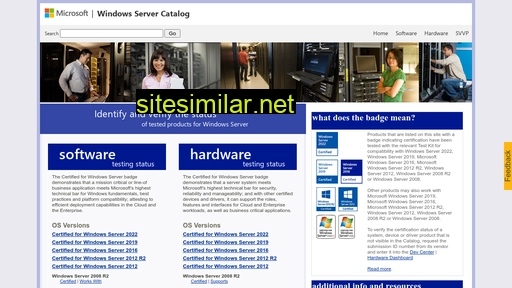 windowsservercatalog.com alternative sites