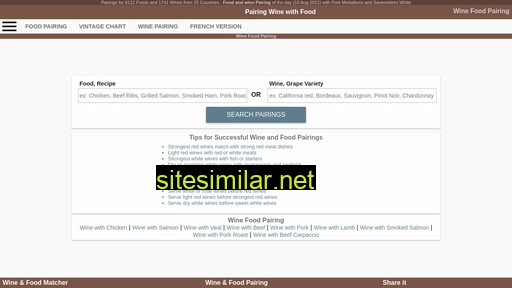 wine-food-matcher.com alternative sites