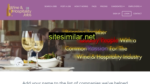 Wineandhospitalityjobs similar sites