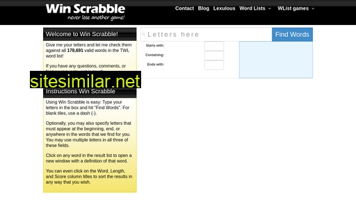 winscrabble.com alternative sites