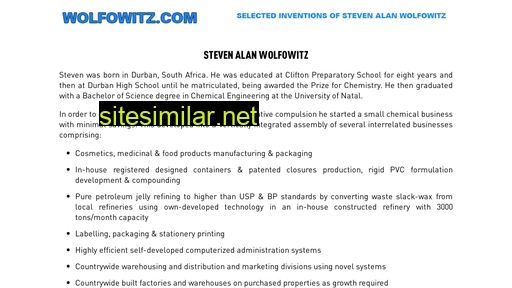 Wolfowitz similar sites