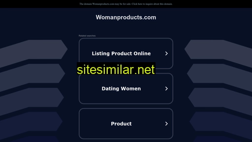 womanproducts.com alternative sites