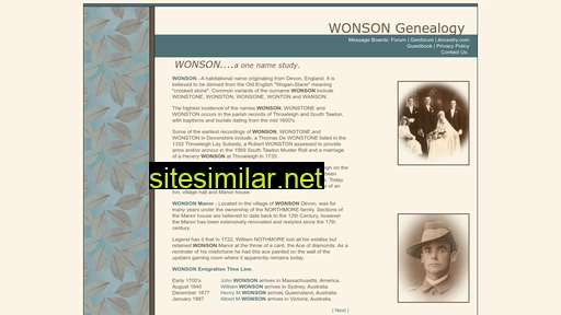 Wonsongenealogy similar sites