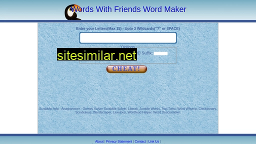 Wordswithfriendswordmaker similar sites