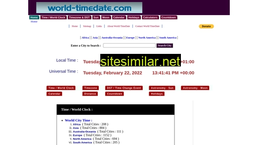world-timedate.com alternative sites