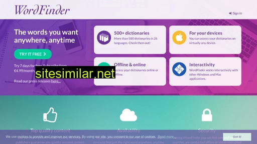 Wordfinder similar sites