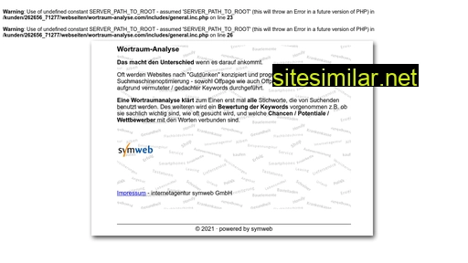 Wortraum-analyse similar sites