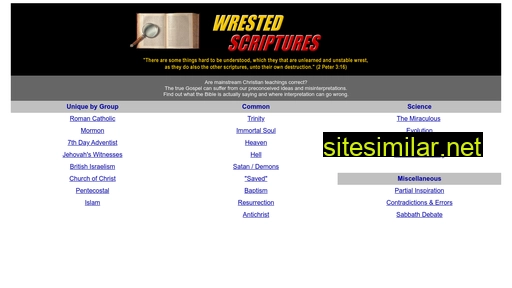 Wrestedscripture similar sites