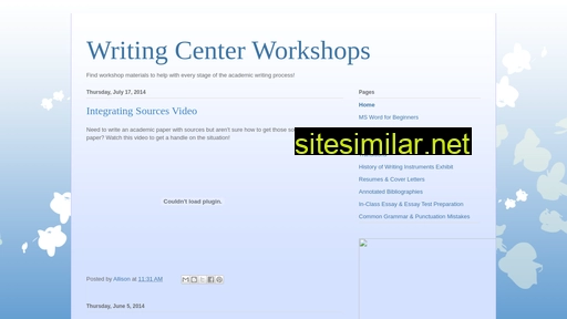 Writingcenterworkshop similar sites