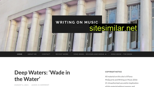 Writingonmusic similar sites
