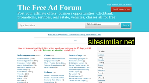 ww.thefreeadforum.com alternative sites
