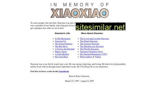 xiaoxiaomemorial.com alternative sites