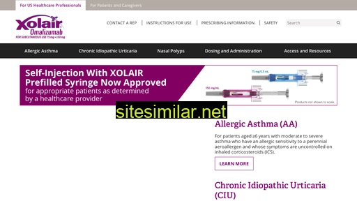 xolairhcp.com alternative sites
