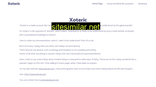 xoteric.com alternative sites