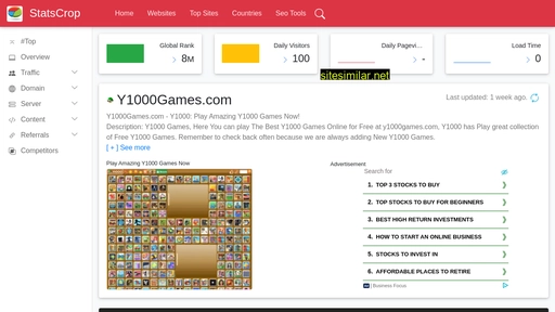 y1000games.com.statscrop.com alternative sites