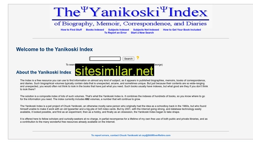 Yanikoskiindex similar sites