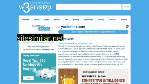 yaoionline.com.w3snoop.com alternative sites