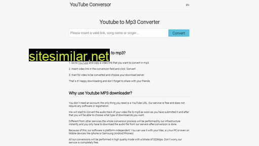 youtubeconversor.com alternative sites