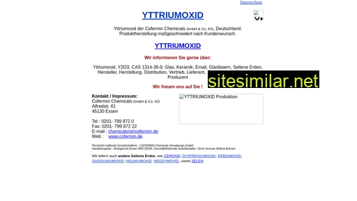 yttriumoxid.com alternative sites