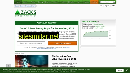 zacks.com alternative sites
