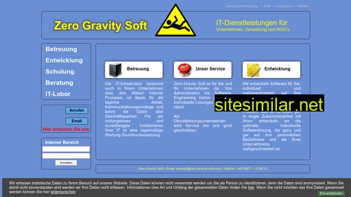 Zero-gravity-soft similar sites