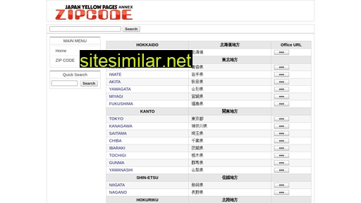 Zipcode-jp similar sites