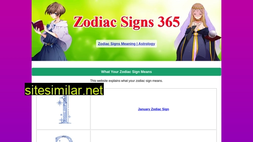 zodiac-sign365.com alternative sites