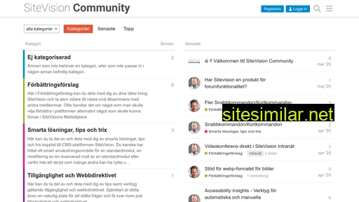 sitevision.community alternative sites