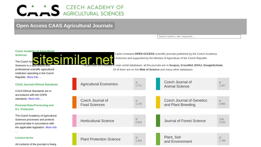 agriculturejournals.cz alternative sites