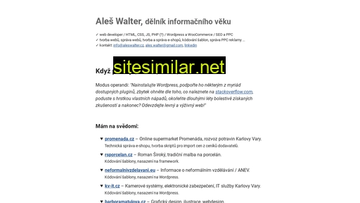 aleswalter.cz alternative sites