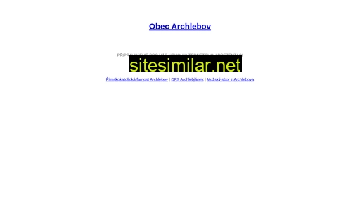 archlebov.cz alternative sites