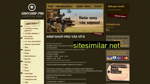 armyshop-pro.cz alternative sites