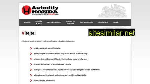 autodilyhonda.cz alternative sites