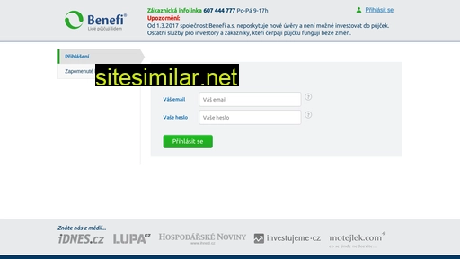 benefi.cz alternative sites