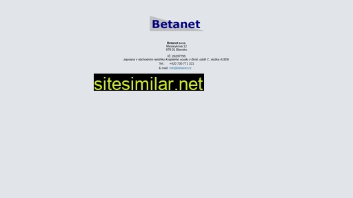 betanet.cz alternative sites