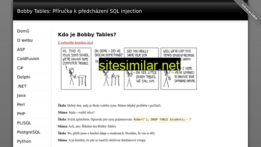 Bobby-tables similar sites