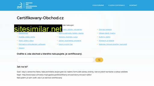 certifikovany-obchod.cz alternative sites