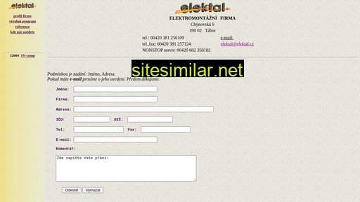 elektal.cz alternative sites