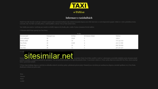e-taxi.cz alternative sites