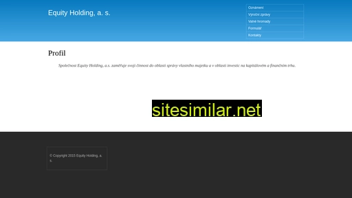 equityholding.cz alternative sites