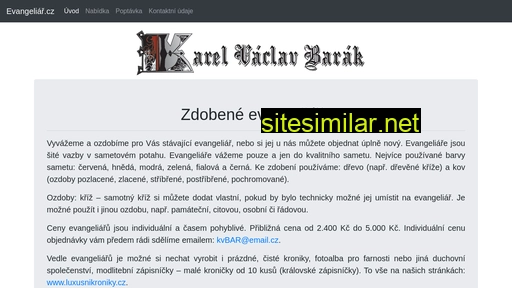 evangeliar.cz alternative sites