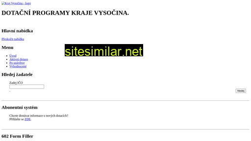 fondvysociny.cz alternative sites