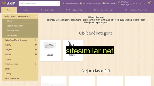 garuda-store.cz alternative sites