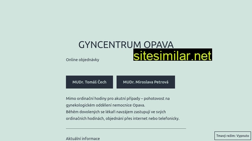gyncentrumopava.cz alternative sites
