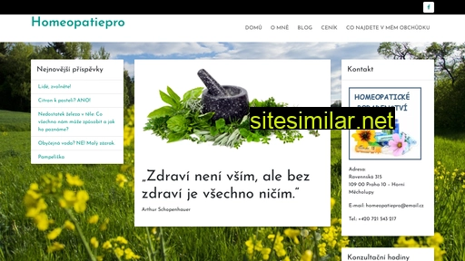 homeopatiepro.cz alternative sites