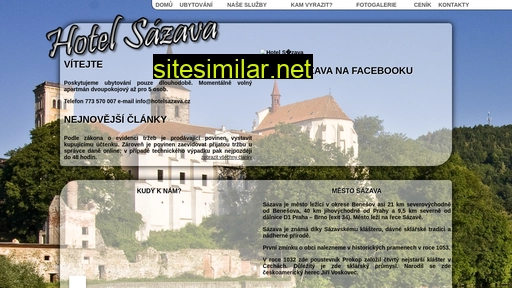 hotelsazava.cz alternative sites
