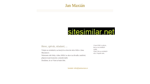 janmaxian.cz alternative sites